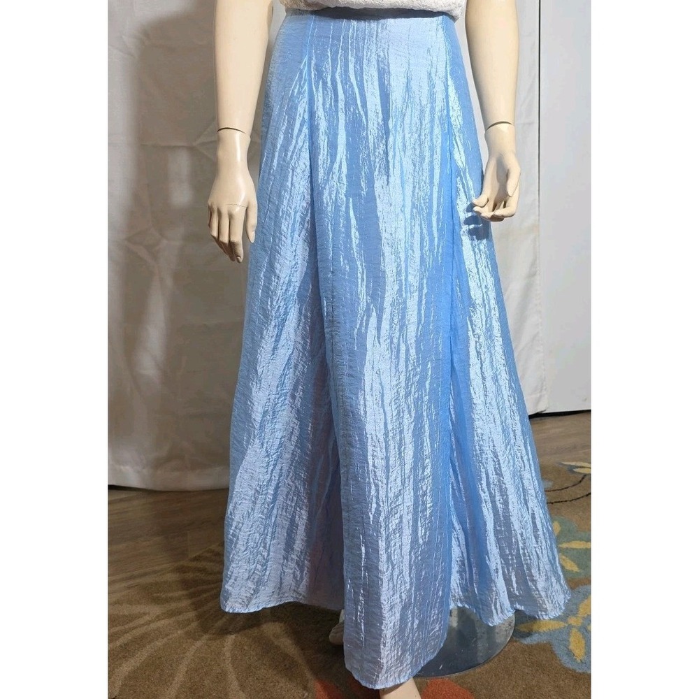 Vintage RAMPAGE Blue LINED MAXI SKIRT Formal Prom Y2k 90's Cinderella Juniors 7